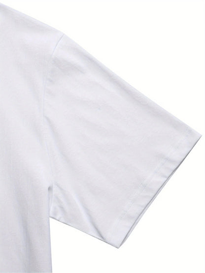 Men'S 100% Cotton T-Shirt with Diamond Pattern - Casual, Comfortable, and Versatile Short Sleeve Top for All Seasons - WILKYs