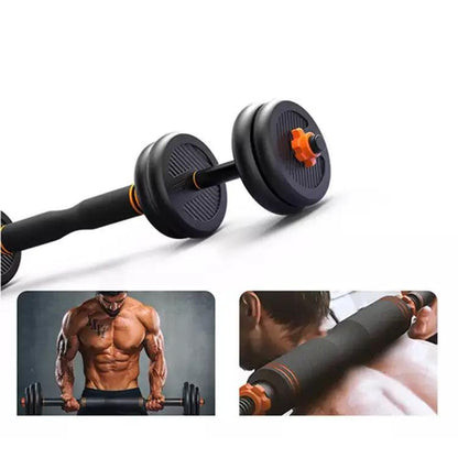 Men's Fitness Equipment Rubberized Dumbbell Household Kettlebell Removable Barbell - WILKYs