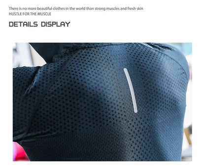 Mens Fitness Tracksuit Running Sport Hoodie Gym Joggers Hooded Outdoor Workout Athletic Clothing Muscle Training Sweatshirt Tops - WILKYs