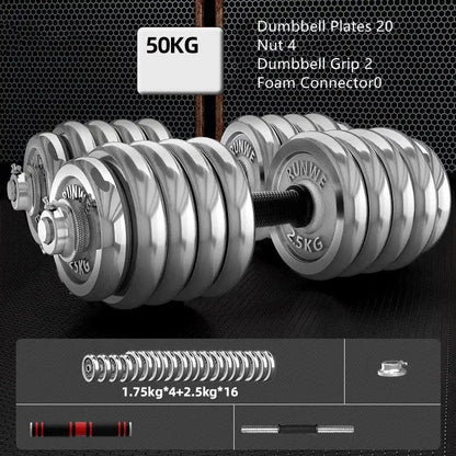 Men’s Home Electroplating Pure Iron Barbell Set – Adjustable Weights - WILKYs