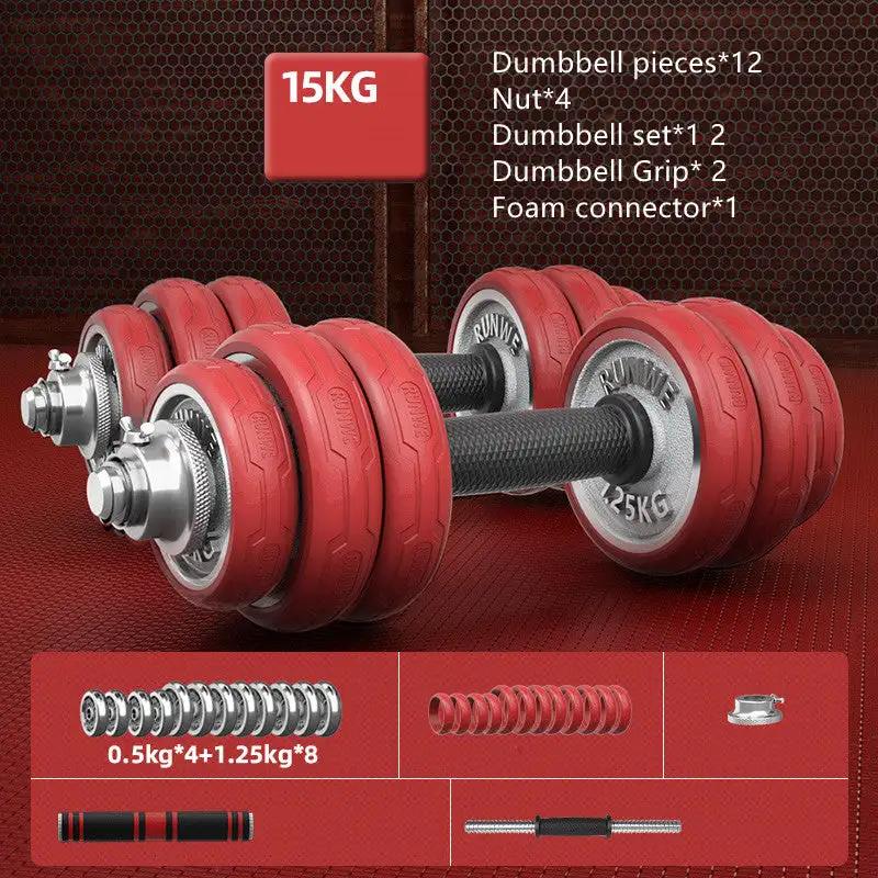 Men’s Home Electroplating Pure Iron Barbell Set – Adjustable Weights - WILKYs