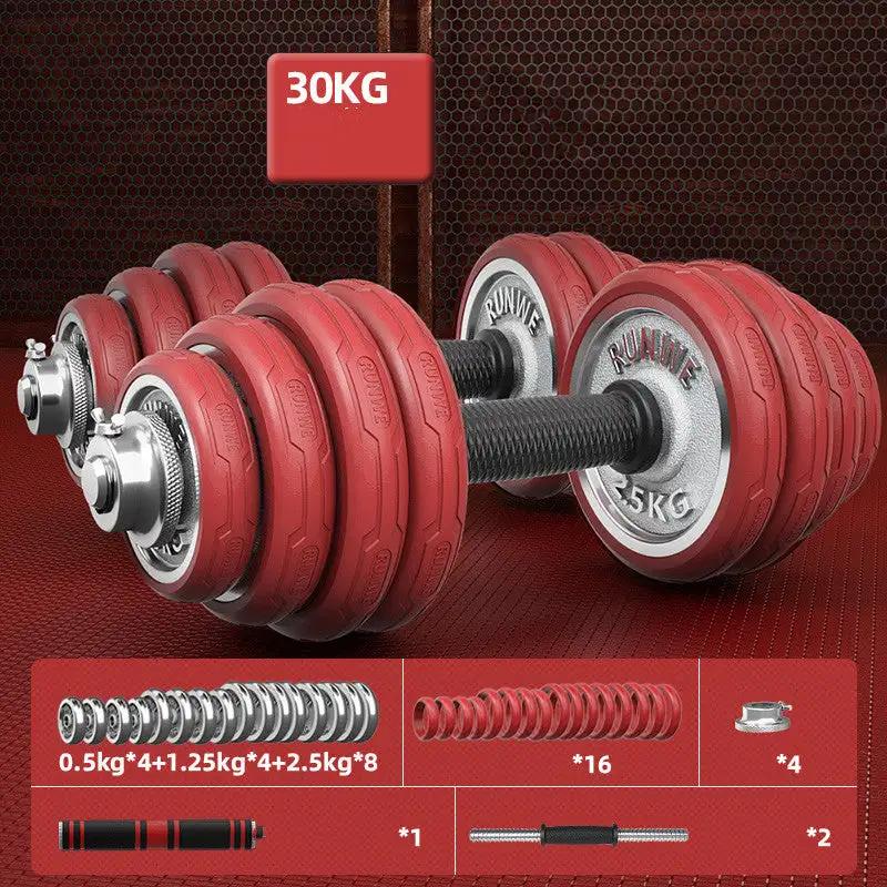 Men’s Home Electroplating Pure Iron Barbell Set – Adjustable Weights - WILKYs