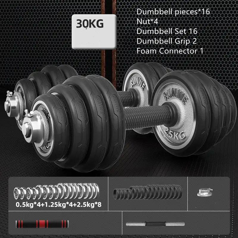 Men’s Home Electroplating Pure Iron Barbell Set – Adjustable Weights - WILKYs