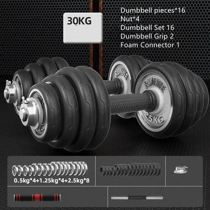 Men’s Home Electroplating Pure Iron Barbell Set – Adjustable Weights - WILKYs