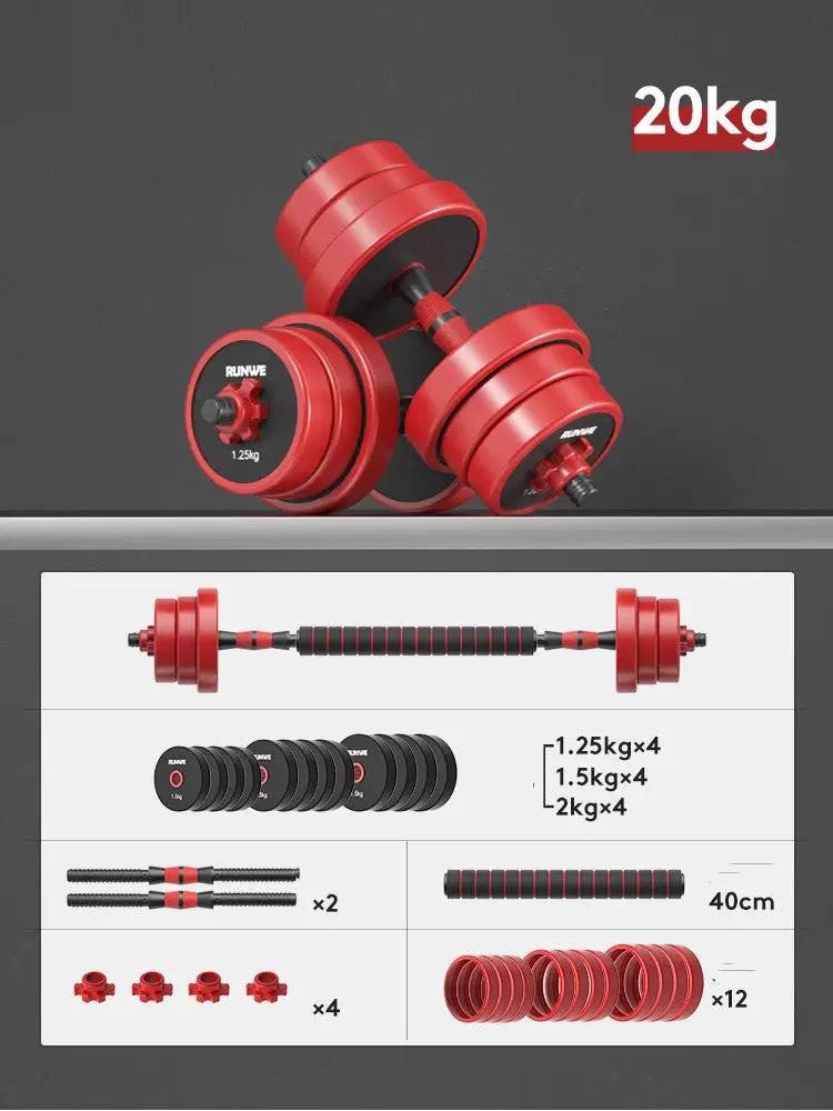 Men’s Home Electroplating Pure Iron Barbell Set – Adjustable Weights - WILKYs