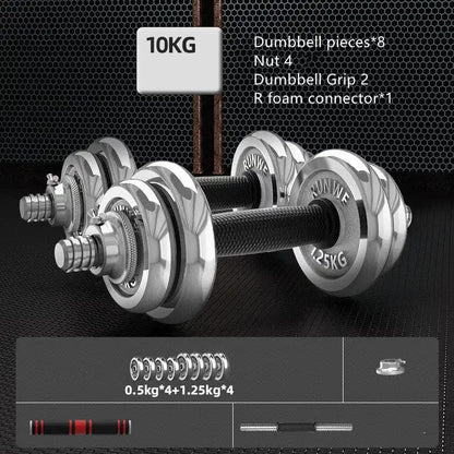 Men’s Home Electroplating Pure Iron Barbell Set – Adjustable Weights - WILKYs