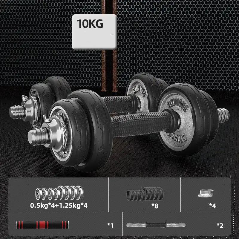 Men’s Home Electroplating Pure Iron Barbell Set – Adjustable Weights - WILKYs