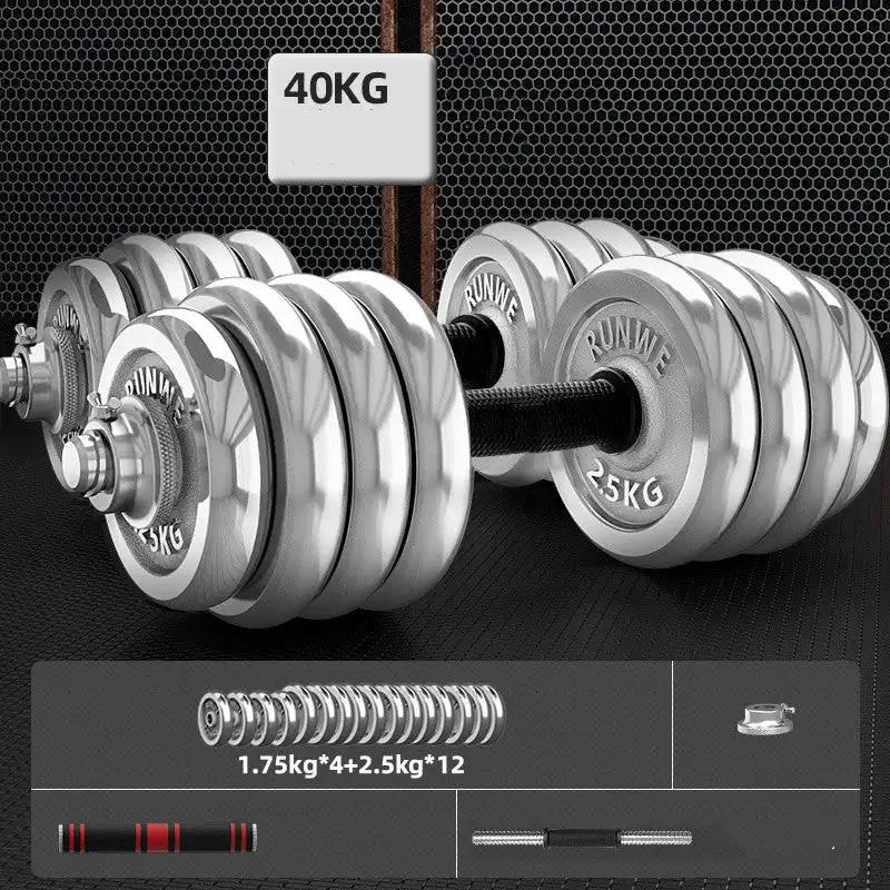 Men’s Home Electroplating Pure Iron Barbell Set – Adjustable Weights - WILKYs