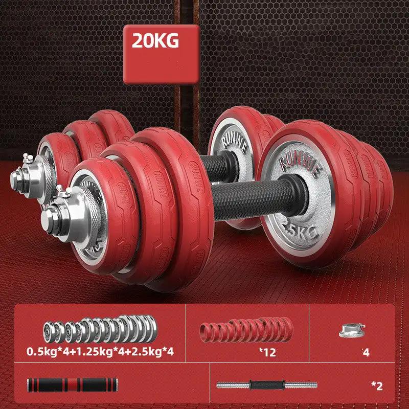 Men’s Home Electroplating Pure Iron Barbell Set – Adjustable Weights - WILKYs
