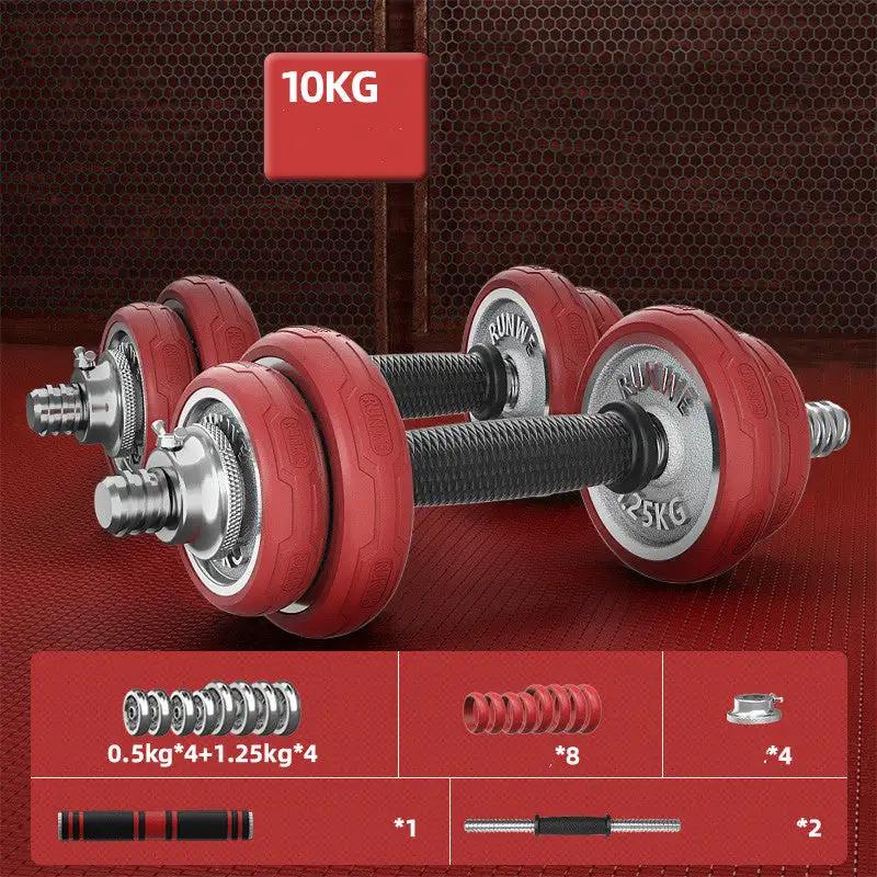 Men’s Home Electroplating Pure Iron Barbell Set – Adjustable Weights - WILKYs
