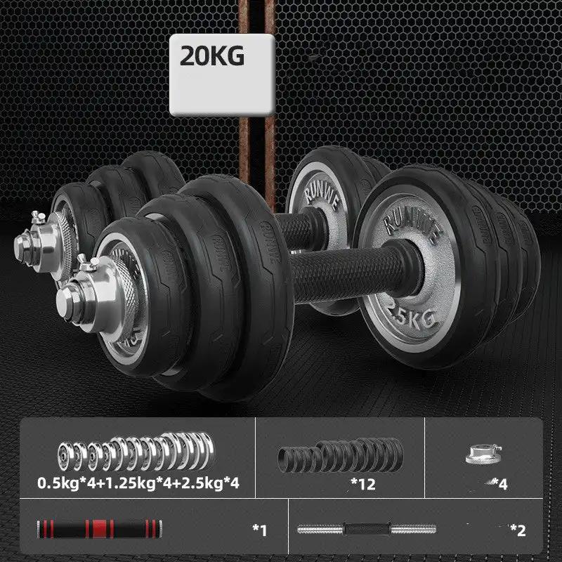 Men’s Home Electroplating Pure Iron Barbell Set – Adjustable Weights - WILKYs