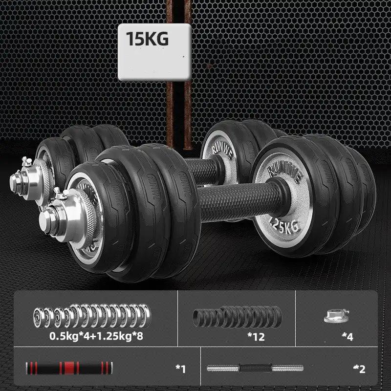 Men’s Home Electroplating Pure Iron Barbell Set – Adjustable Weights - WILKYs