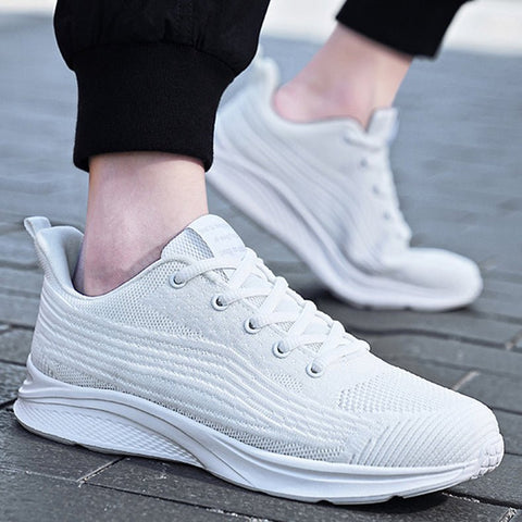 Men's Running Shoes Breathable Non - slip Lightweight Lace Up Sneakers - WILKYs