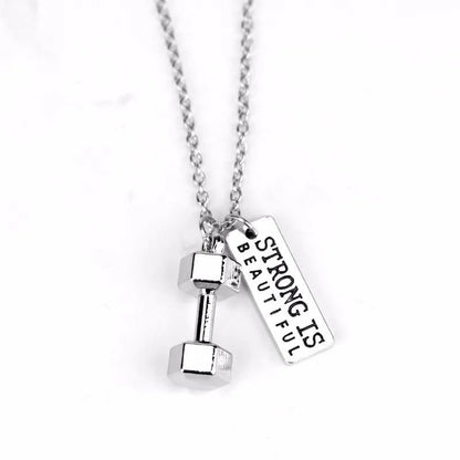 Men's Weightlifting Pendant Necklace - Gym Jewelry - WILKYs