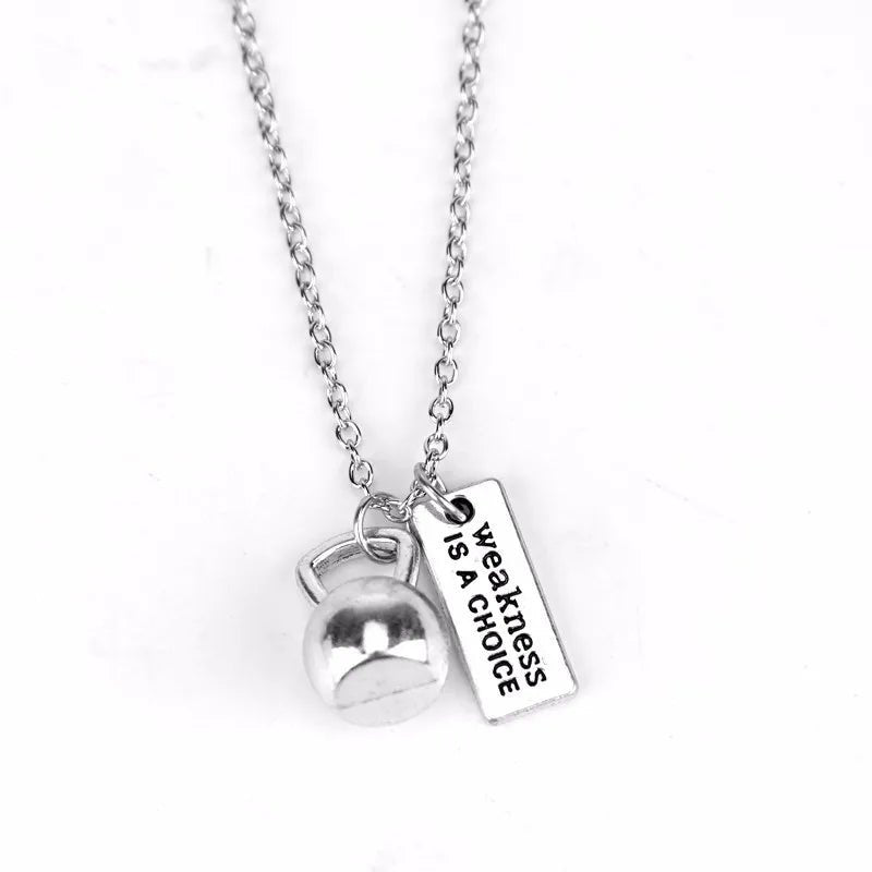Men's Weightlifting Pendant Necklace - Gym Jewelry - WILKYs