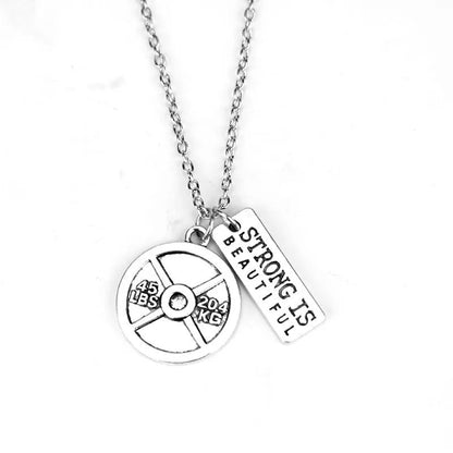 Men's Weightlifting Pendant Necklace - Gym Jewelry - WILKYs
