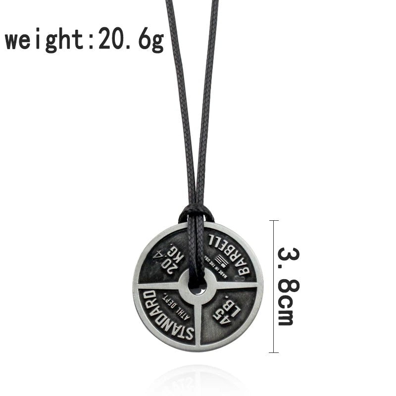 Men's Weightlifting Pendant Necklace - Gym Jewelry - WILKYs