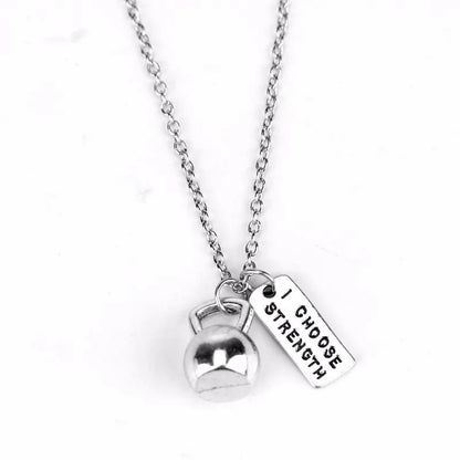 Men's Weightlifting Pendant Necklace - Gym Jewelry - WILKYs