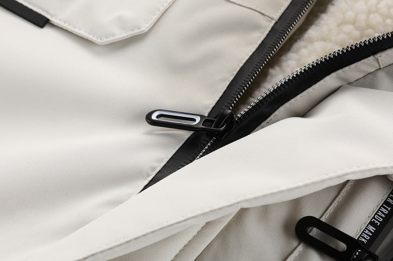 Men'S Winter Windbreaker Jacket with Warm Hood - Maroon Zip - Up Outdoor Coat, Stand Collar, Multiple Pockets, Casual Sporty Design for Cold Weather, Winter Jacket - WILKYs