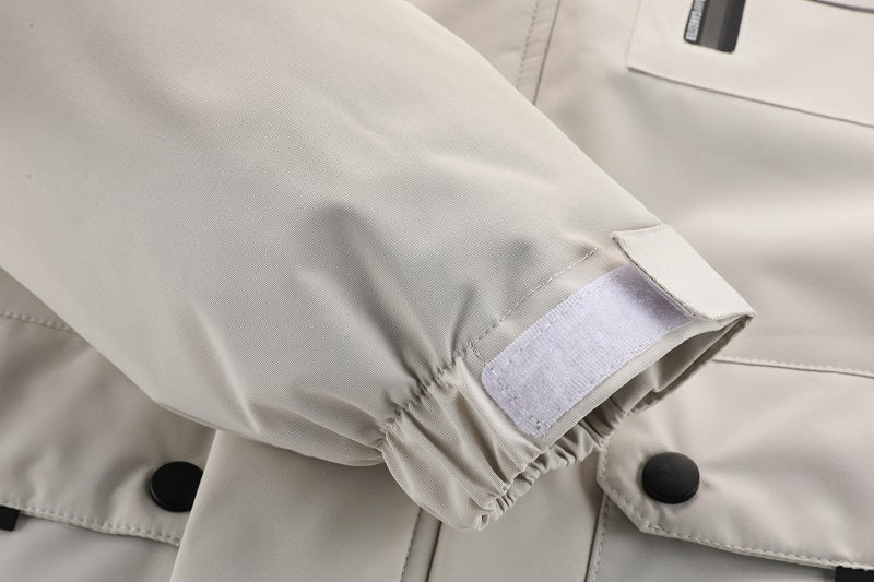 Men'S Winter Windbreaker Jacket with Warm Hood - Maroon Zip - Up Outdoor Coat, Stand Collar, Multiple Pockets, Casual Sporty Design for Cold Weather, Winter Jacket - WILKYs