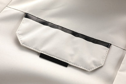 Men'S Winter Windbreaker Jacket with Warm Hood - Maroon Zip - Up Outdoor Coat, Stand Collar, Multiple Pockets, Casual Sporty Design for Cold Weather, Winter Jacket - WILKYs