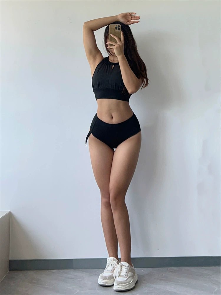 Mesh Sexy Dance Slightly Pleated Vest Bra Yoga - WILKYs