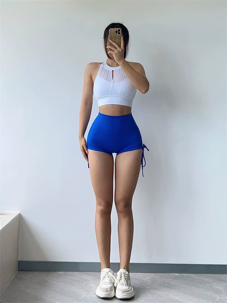 Mesh Sexy Dance Slightly Pleated Vest Bra Yoga - WILKYs