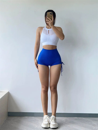 Mesh Sexy Dance Slightly Pleated Vest Bra Yoga - WILKYs