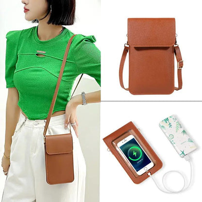 Mini Shoulder Crossbody Bags For Women Casual Solid Color Mobile Phone Bag Long Wallet - WILKYs