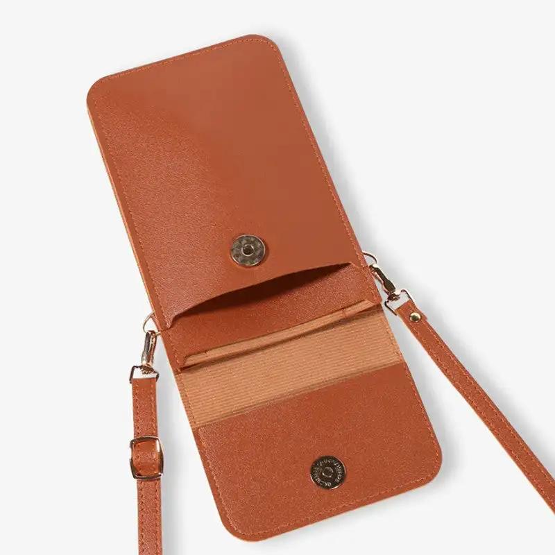 Mini Shoulder Crossbody Bags For Women Casual Solid Color Mobile Phone Bag Long Wallet - WILKYs