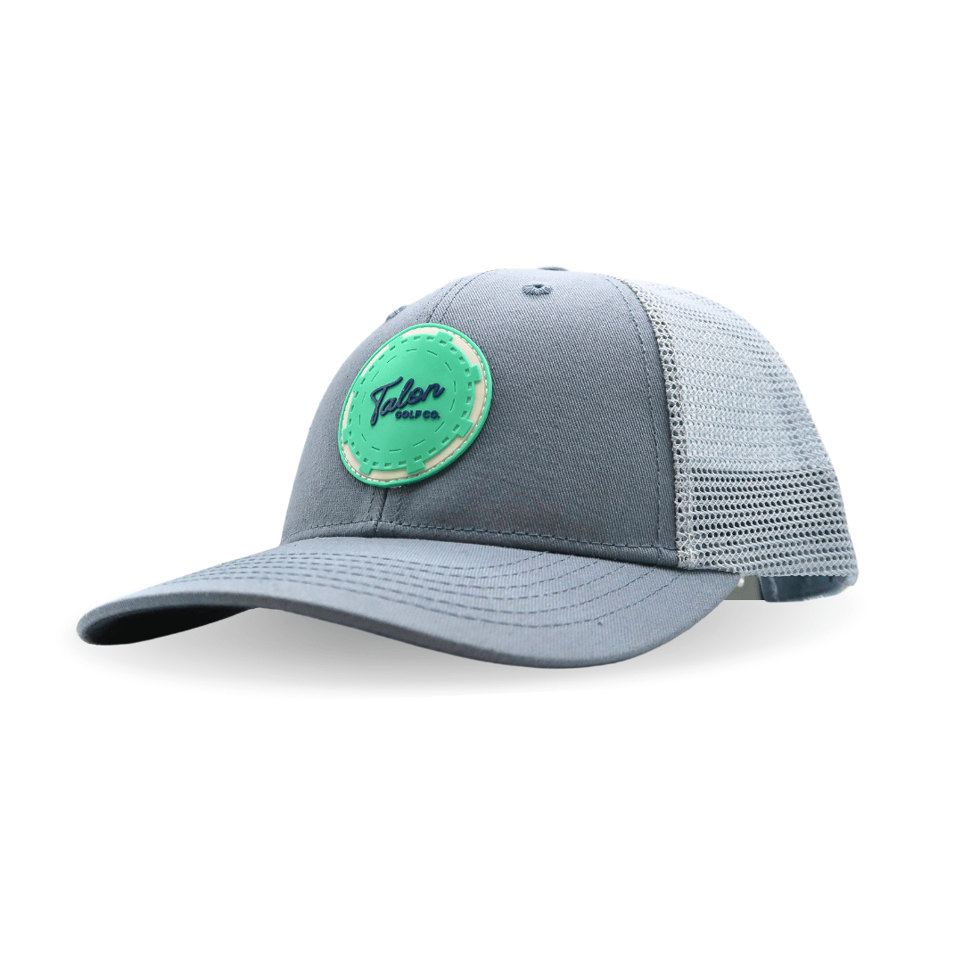 Mint Poker Chip Trucker Hat – Soft Cotton, Adjustable Snapback - WILKYs