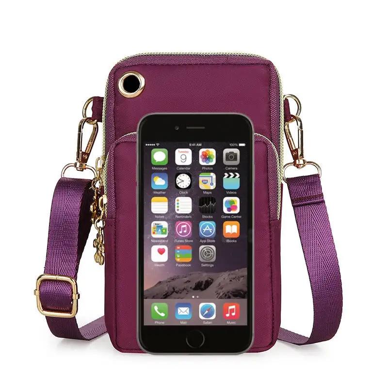 Mobile Phone Bag Women Shoulder Bag 3 - layer Zipper Design Small Crossbody Shouder Bags Wallet Coin Purse - WILKYs