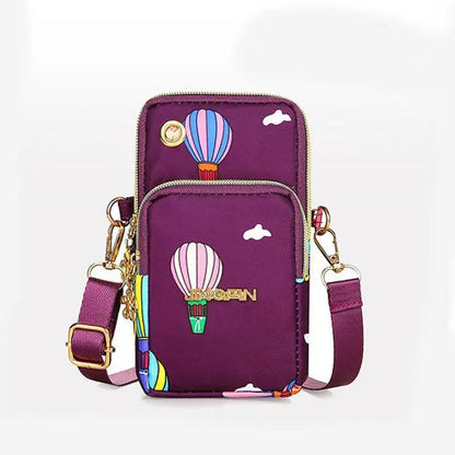 Mobile Phone Bag Women Shoulder Bag 3 - layer Zipper Design Small Crossbody Shouder Bags Wallet Coin Purse - WILKYs