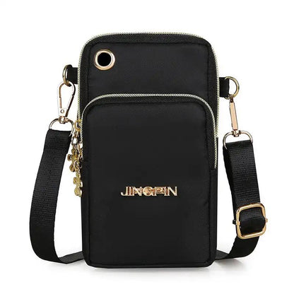 Mobile Phone Bag Women Shoulder Bag 3 - layer Zipper Design Small Crossbody Shouder Bags Wallet Coin Purse - WILKYs