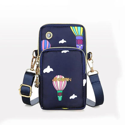 Mobile Phone Bag Women Shoulder Bag 3 - layer Zipper Design Small Crossbody Shouder Bags Wallet Coin Purse - WILKYs