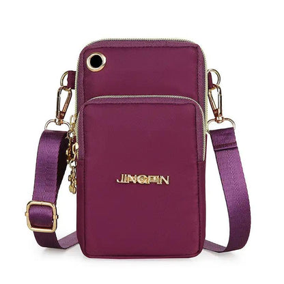 Mobile Phone Bag Women Shoulder Bag 3 - layer Zipper Design Small Crossbody Shouder Bags Wallet Coin Purse - WILKYs