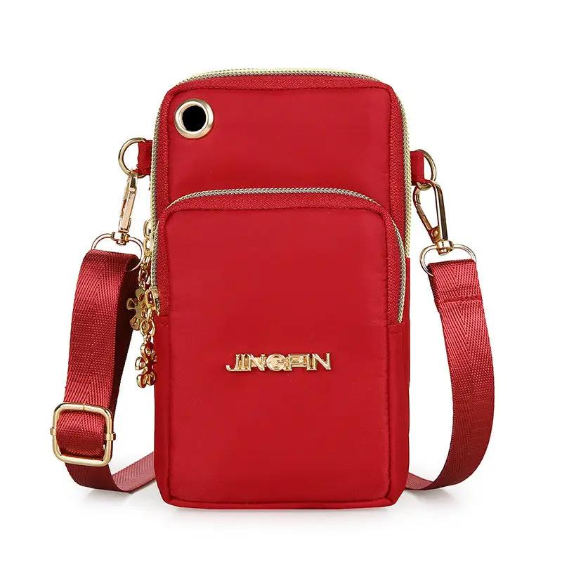 Mobile Phone Bag Women Shoulder Bag 3 - layer Zipper Design Small Crossbody Shouder Bags Wallet Coin Purse - WILKYs