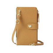 Mobile Phone Bags With Transparent Touch Screen Love Buckle Long Wallet Women Multifunctional Crossbody Shoulder Bag - WILKYs