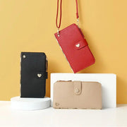 Mobile Phone Bags With Transparent Touch Screen Love Buckle Long Wallet Women Multifunctional Crossbody Shoulder Bag - WILKYs