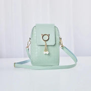 Mobile Phone Bags Women Woven Pearl Tassel Cover Type Crossbody Shoulder Bag - WILKYs