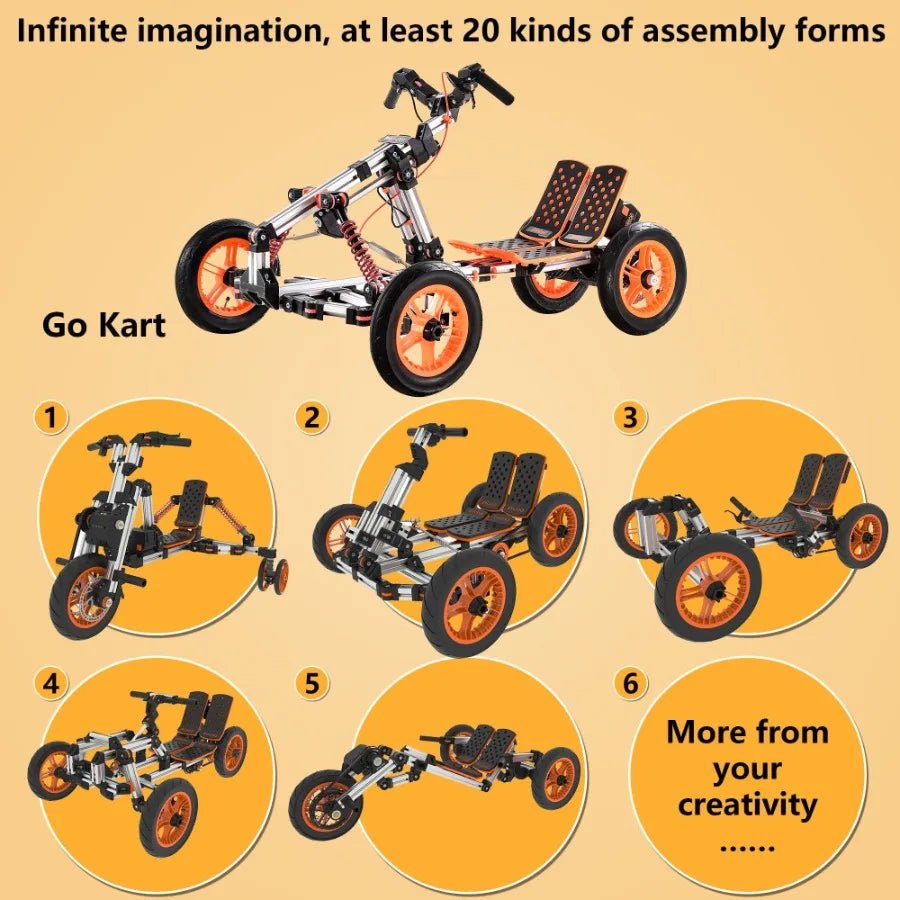 Modular design Highstrength material electric innovation kart more than 20 kinds of assembly methods suitable for outdoor sport - WILKYs