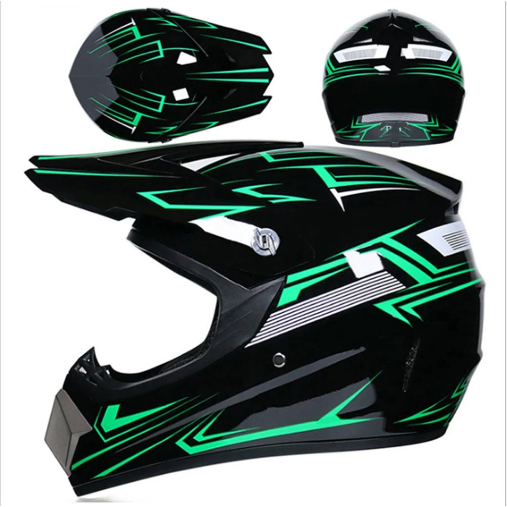 Motorcycle Full Face Helmet Resistant Odorless Motocross Helmet Washable Lining Aerodynamic Design for Motorbike Race - WILKYs