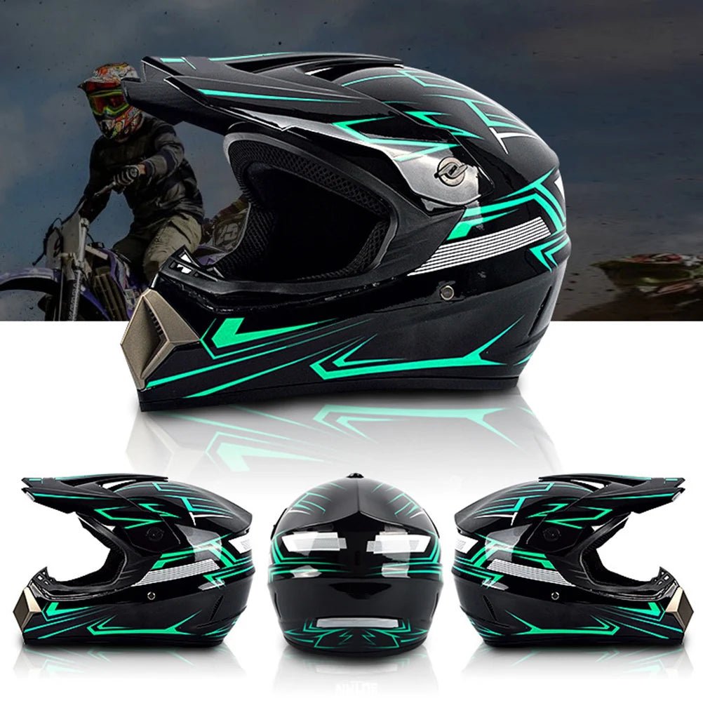 Motorcycle Full Face Helmet Resistant Odorless Motocross Helmet Washable Lining Aerodynamic Design for Motorbike Race - WILKYs