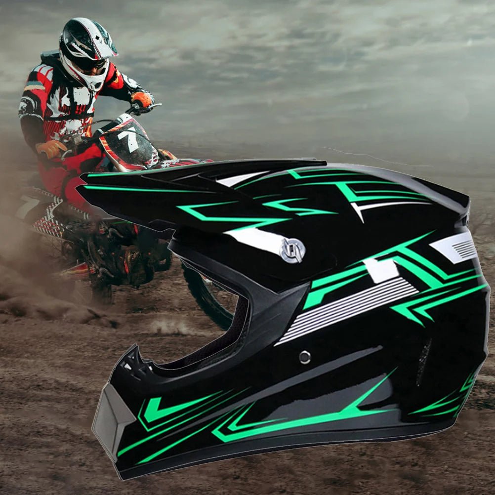 Motorcycle Full Face Helmet Resistant Odorless Motocross Helmet Washable Lining Aerodynamic Design for Motorbike Race - WILKYs