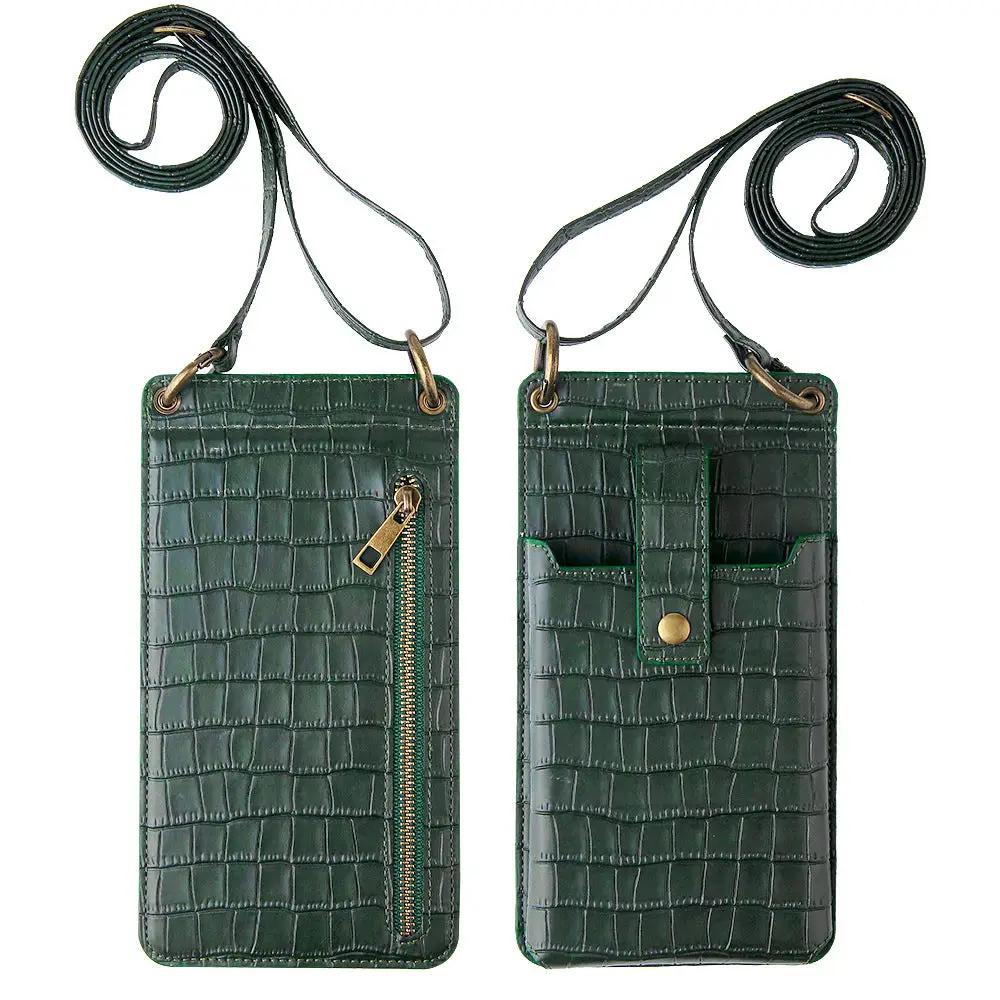 Multi - function Crossbody Bags For Mobile Phone Crocodile - pattern Wallet Card Holder - WILKYs