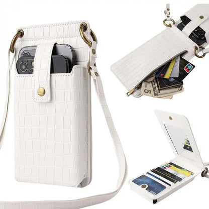 Multi - function Crossbody Bags For Mobile Phone Crocodile - pattern Wallet Card Holder - WILKYs