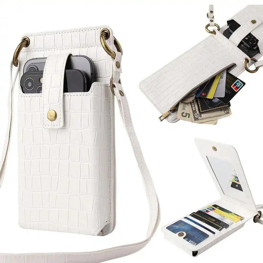 Multi - function Crossbody Bags For Mobile Phone Crocodile - pattern Wallet Card Holder - WILKYs