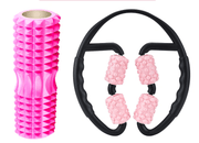 Multifunctional Muscle Massager Relaxation Roller Ring Clamp Yoga Body Shaping 4 Wheels Fitness Device for Sports - WILKYs