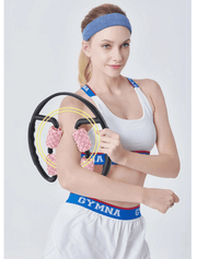 Multifunctional Muscle Massager Relaxation Roller Ring Clamp Yoga Body Shaping 4 Wheels Fitness Device for Sports - WILKYs