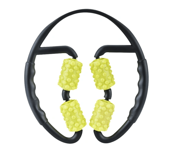 Multifunctional Muscle Massager Relaxation Roller Ring Clamp Yoga Body Shaping 4 Wheels Fitness Device for Sports - WILKYs